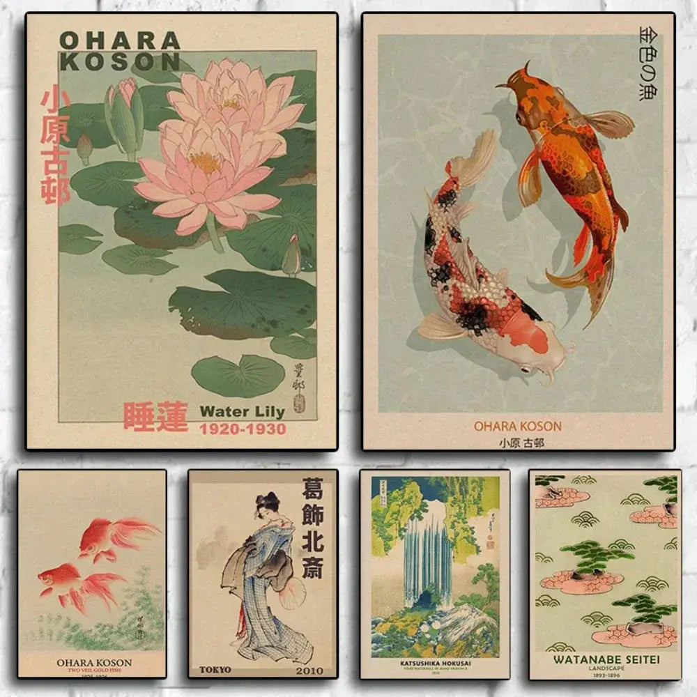 ATELIER-TIBET – Affiche Japonaise Inspirée des Grands Maîtres de l’Estampe