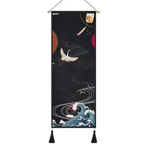 ATELIER-TIBET – Kakemono Japonais Traditionnel Zen aux Symboles Nippons