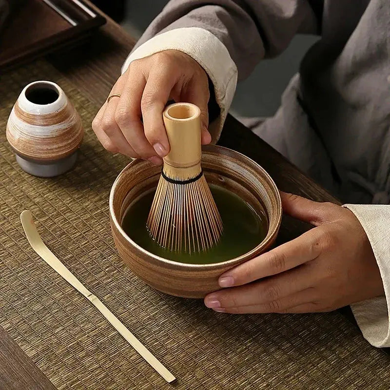 Set Matcha Japonais 4 Pièces – Bol et Fouet