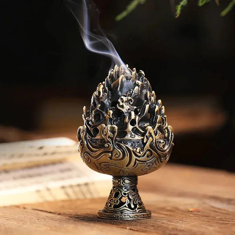 ATELIER-TIBET – Brûleur d’Encens Boshan Antique, Héritage Historique & Élégance Intemporelle