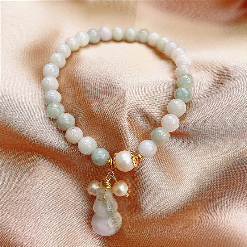 ATELIER-TIBET – Bracelet à Breloque Calebasse en Jade Naturel | Protection & Abondance Symbolique