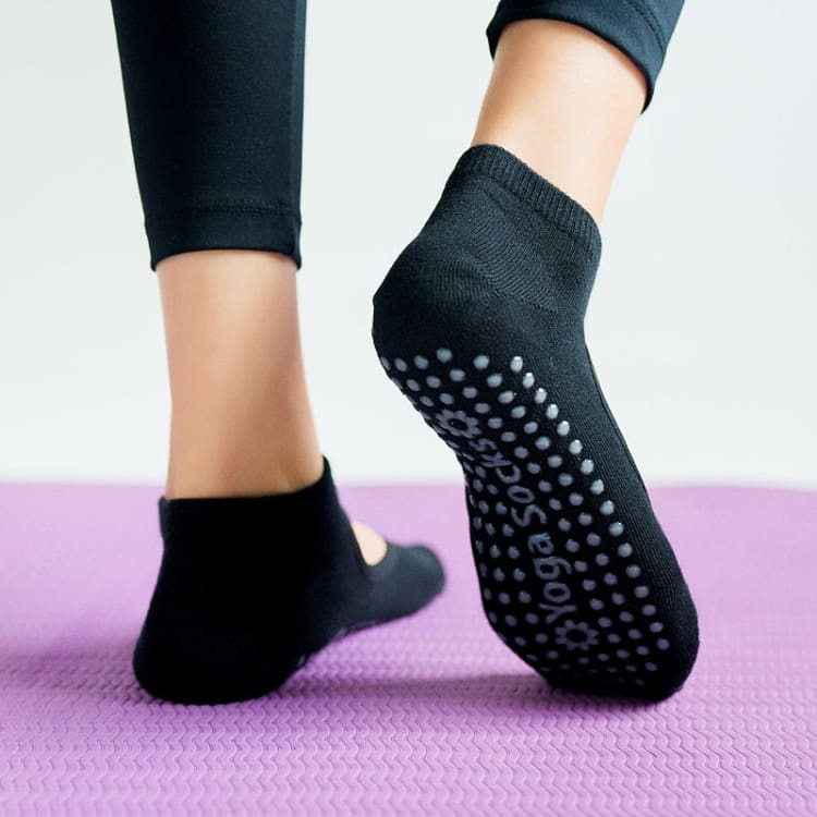 ATELIER-TIBET – Chaussettes de Yoga Antidérapantes en Coton Naturel