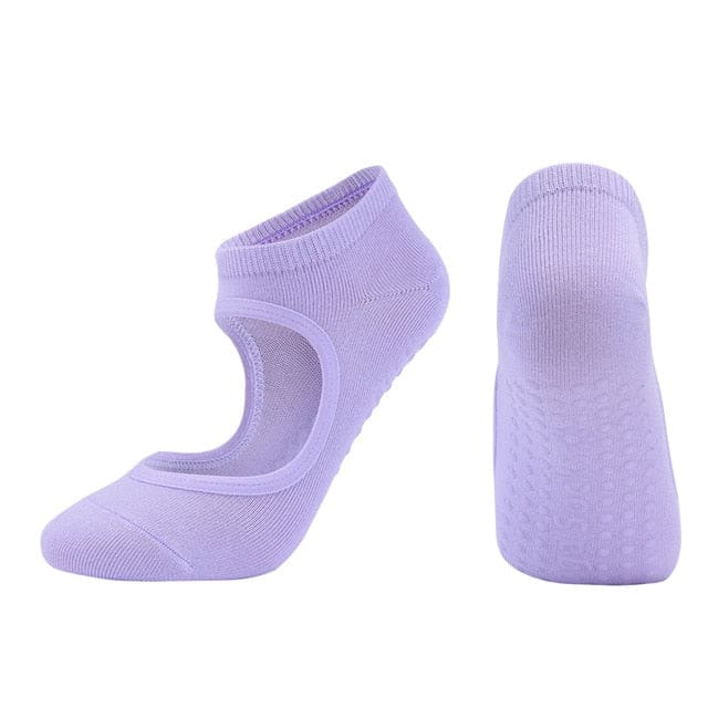 ATELIER-TIBET – Chaussettes de Yoga Antidérapantes en Coton Naturel
