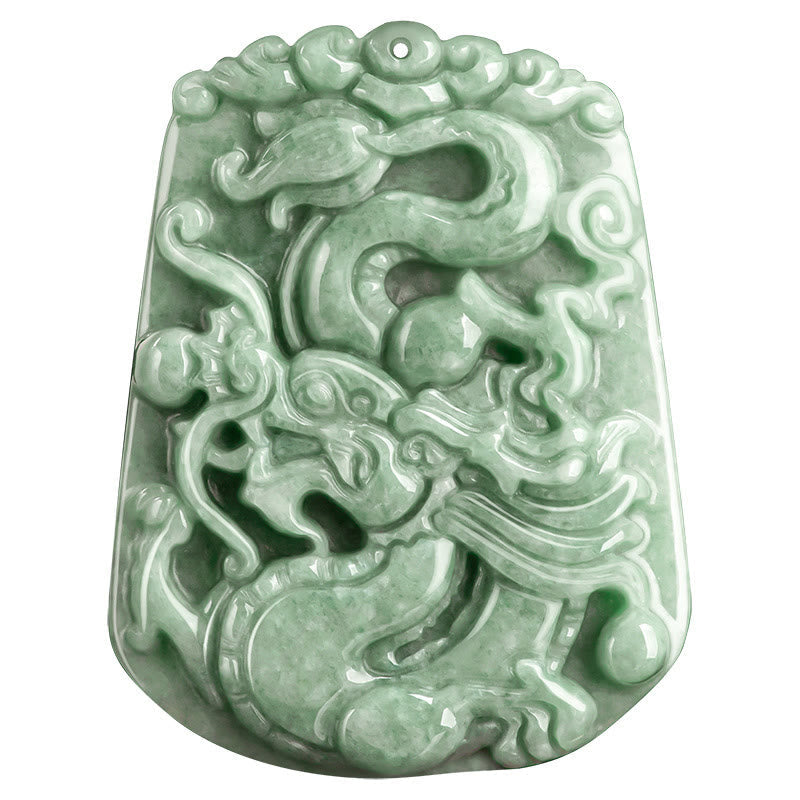 ATELIER-TIBET – Collier Dragon du Zodiaque Chinois en Jade Naturel