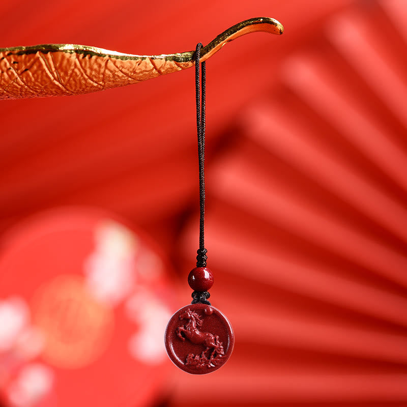 ATELIER-TIBET – Collier Zodiaque Chinois en Cinabre Naturel