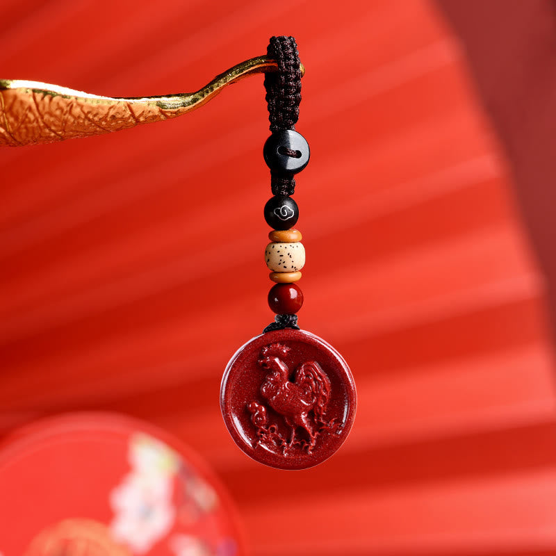 ATELIER-TIBET – Collier Zodiaque Chinois en Cinabre Naturel