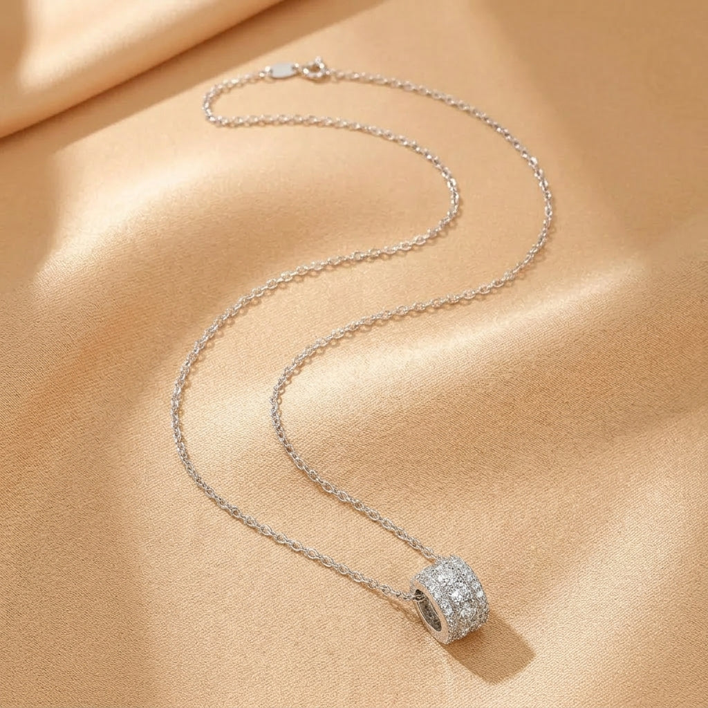 Collier Cristal de Roche – Écho Silencieux, Argent