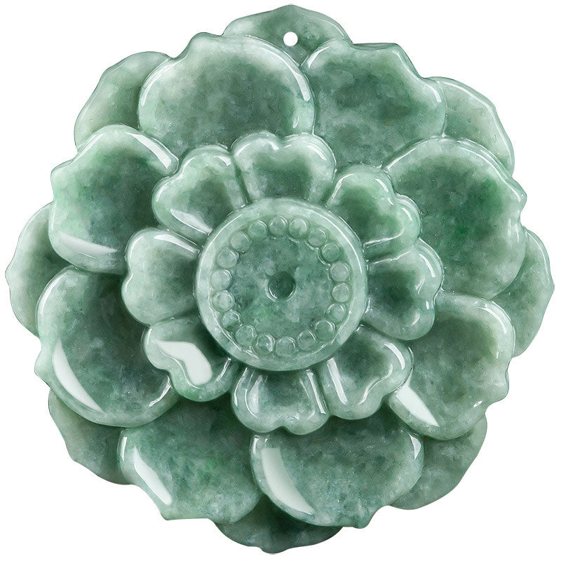 ATELIER-TIBET – Collier en Jade Naturel avec Pendentif Éléphant en Argent Sterling 925