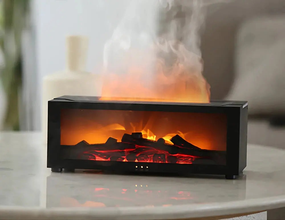 ATELIER-TIBET – Diffuseur d’Huiles Essentielles Effet Feu de Cheminée