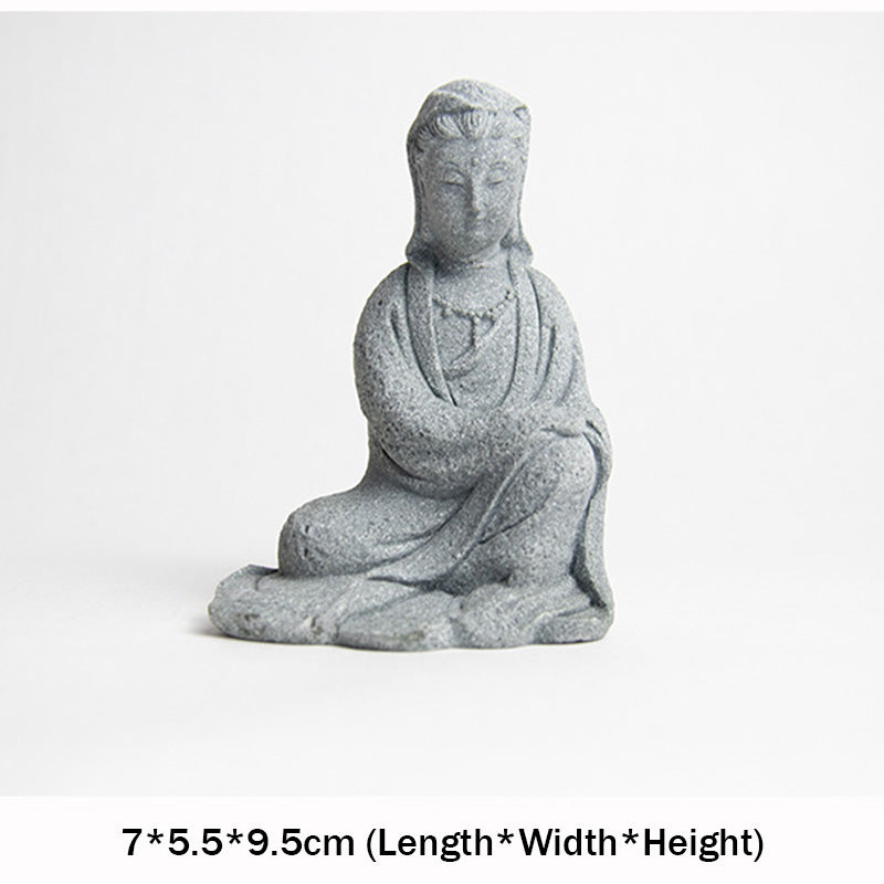 ATELIER-TIBET Statue Avalokiteshvara en grès – Bénédiction et sérénité pour la maison