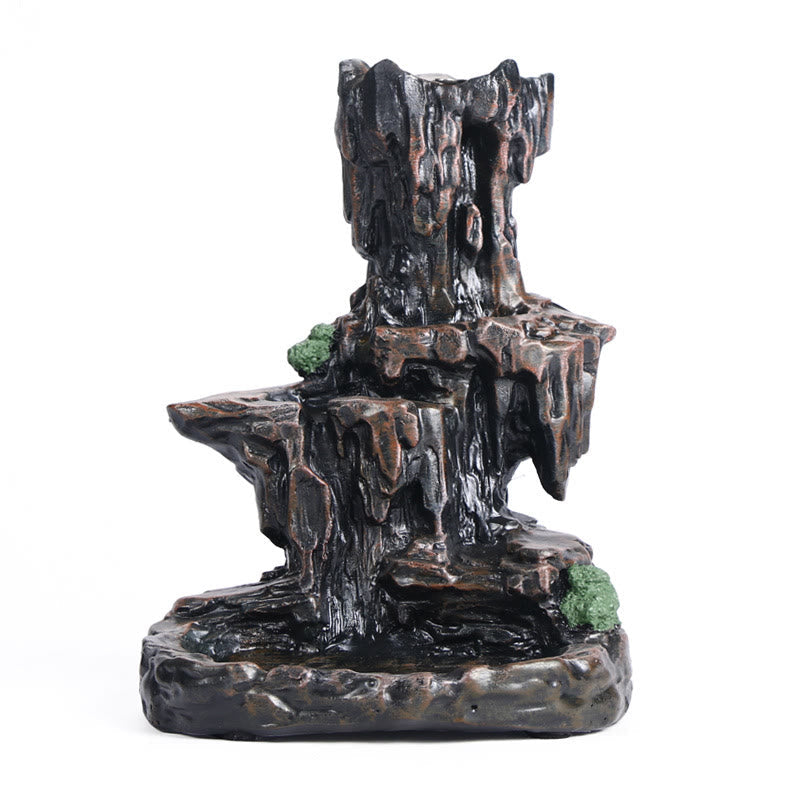 ATELIER-TIBET – Brûleur d’Encens Cascade en Résine – Effet Fumée à Reflux