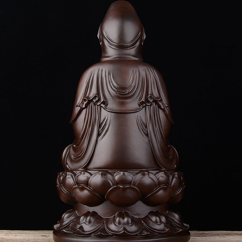 ATELIER-TIBET Pierre Avalokitesvara Ébène Lotus Harmonie Bénédiction Décoration de la Maison
