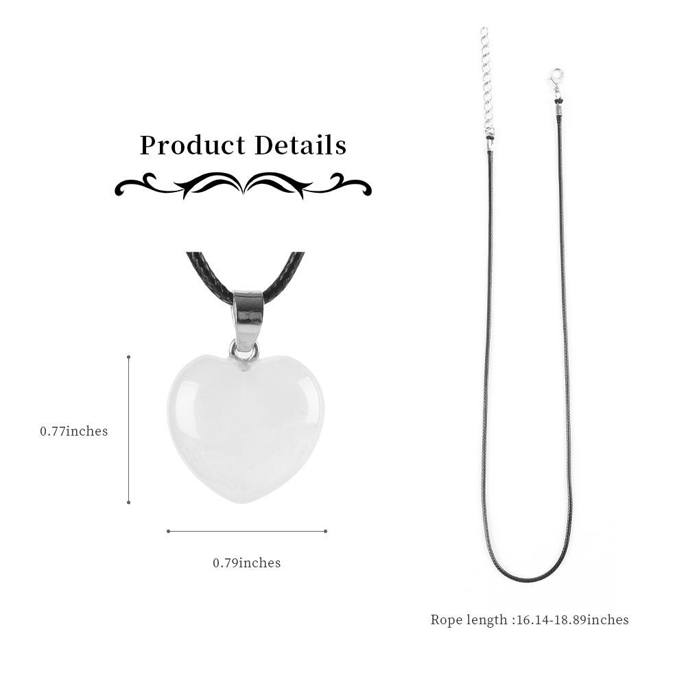 ATELIER-TIBET – Pendentif Cœur en Quartz Rose Naturel – 20 mm