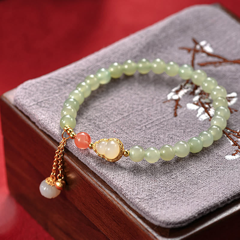 ATELIER-TIBET Bracelet Lotus Jade Hetian & Argent 925 – Abondance & Élégance