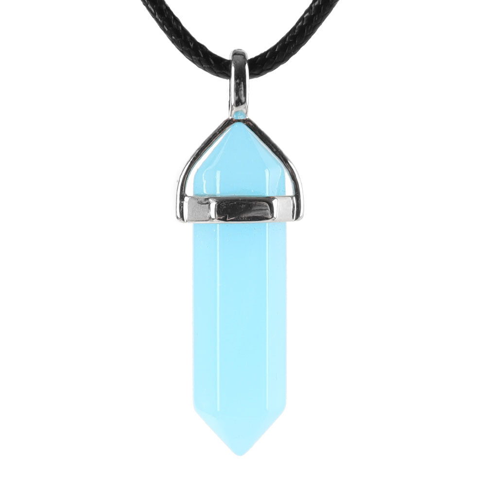 ATELIER-TIBET – Pendentif Chakra Hexagonal en Pierre Naturelle (38 mm)