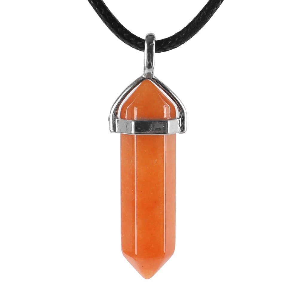 ATELIER-TIBET – Pendentif Chakra Hexagonal en Pierre Naturelle (38 mm)