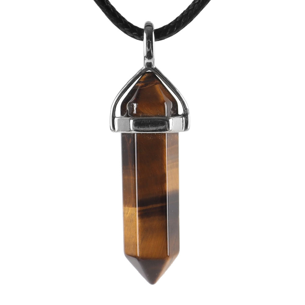 ATELIER-TIBET – Pendentif Chakra Hexagonal en Pierre Naturelle (38 mm)