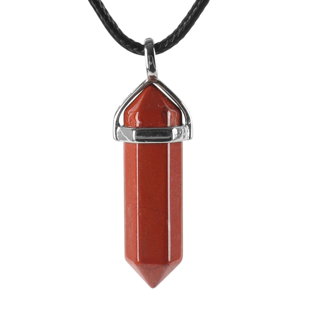 ATELIER-TIBET – Pendentif Chakra Hexagonal en Pierre Naturelle (38 mm)