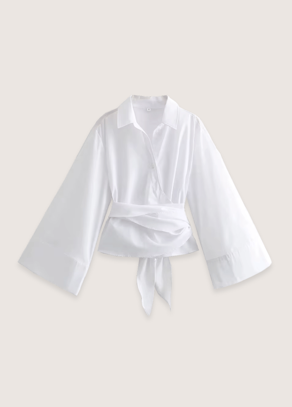 Kimono court femme satiné uni blanc – Cache-coeur