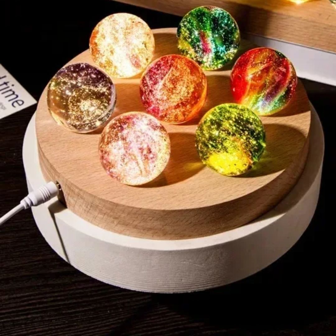 ATELIER-TIBET Lampe d’Ambiance “Rondes Planètes” – Lumière Ambiante & Décoration Cosmique