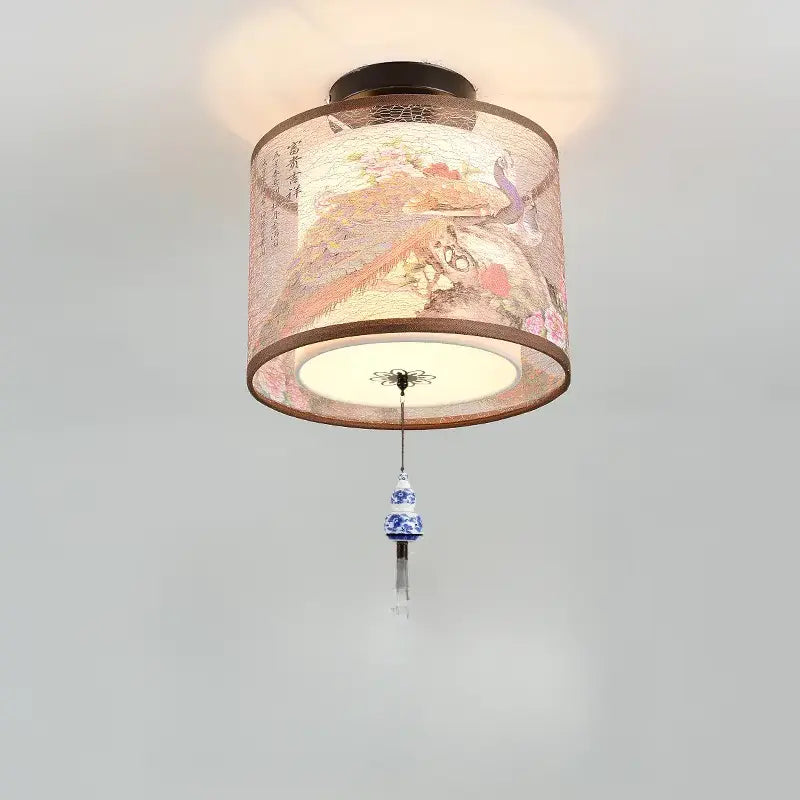 ATELIER-TIBET – Plafonnier Asiatique LED Zen au Motif Lotus