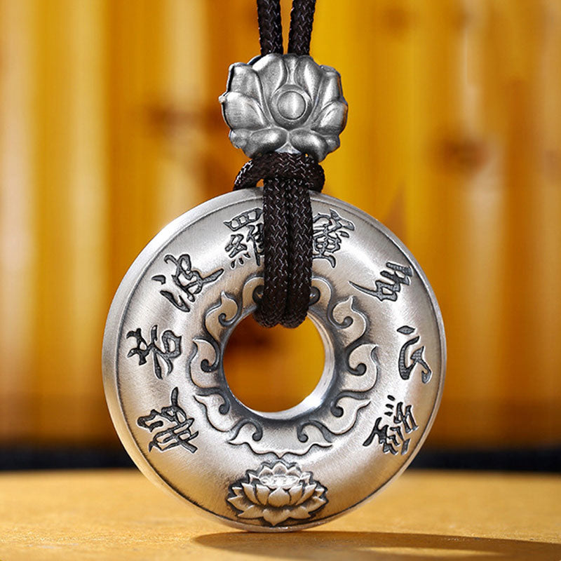 ATELIER-TIBET Collier Lotus & Boucle de Paix Argent 999 – Harmonie & Équilibre