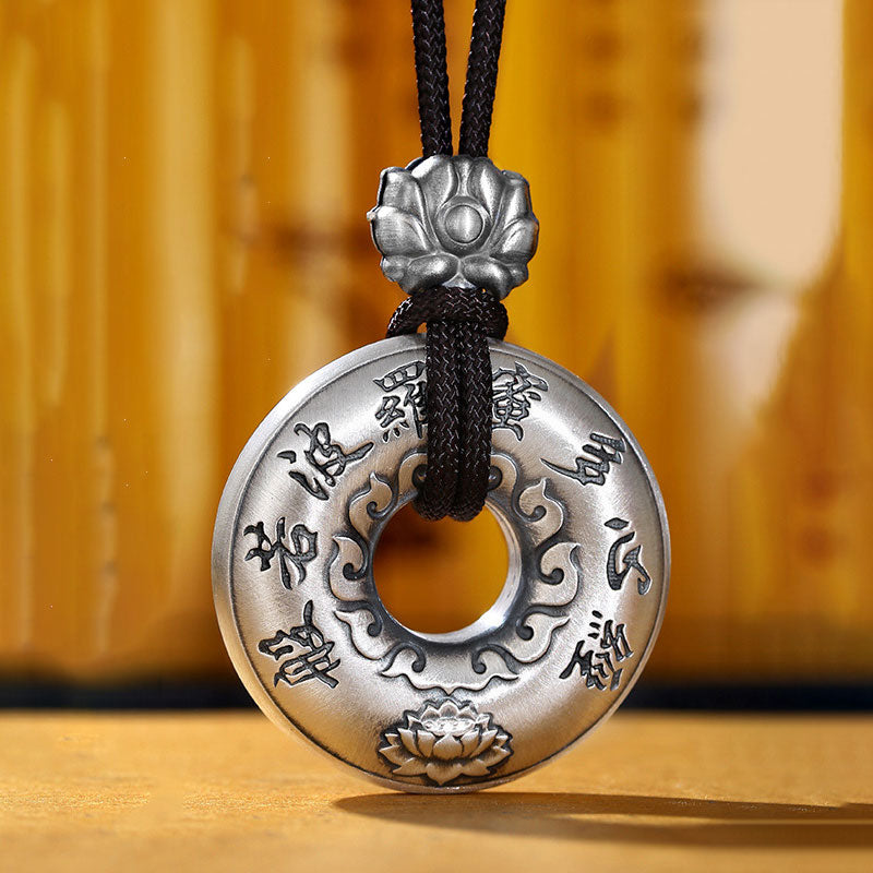 ATELIER-TIBET Collier Lotus & Boucle de Paix Argent 999 – Harmonie & Équilibre