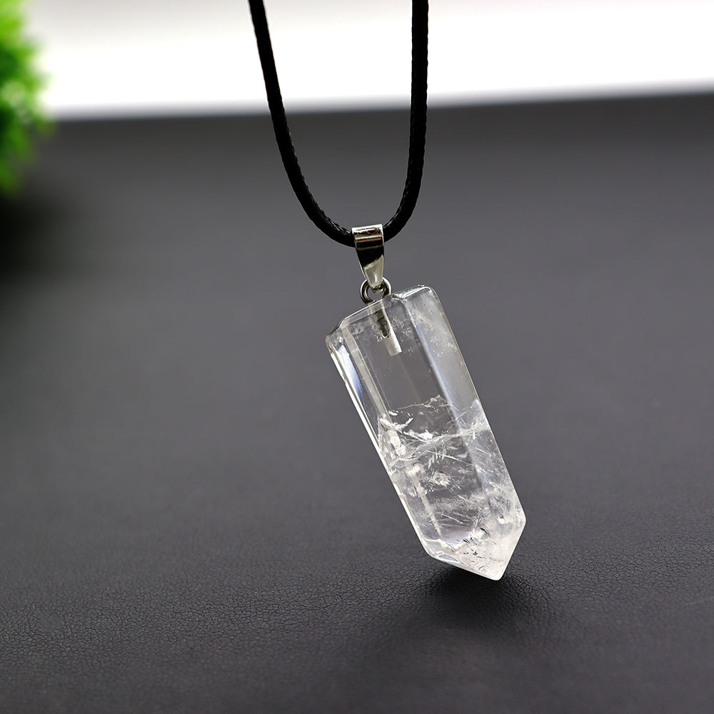 ATELIER-TIBET – Mini Pendentif Pointe en Quartz Clair Naturel – 20 à 30 mm