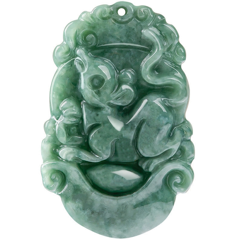 ATELIER-TIBET – Collier en Jade Naturel Zodiac Chinois (12 Signes)