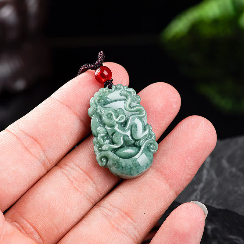 ATELIER-TIBET – Collier en Jade Naturel Zodiac Chinois (12 Signes)