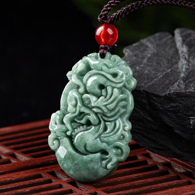 ATELIER-TIBET – Collier en Jade Naturel Zodiac Chinois (12 Signes)