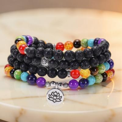 ATELIER-TIBET – Mâlâ 108 Perles – Zenitude, Pierre de Lave