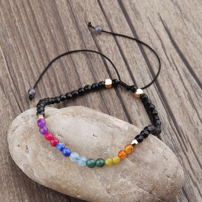 ATELIER-TIBET – Bracelet 7 Chakras – Alignement, Pierres Naturelles