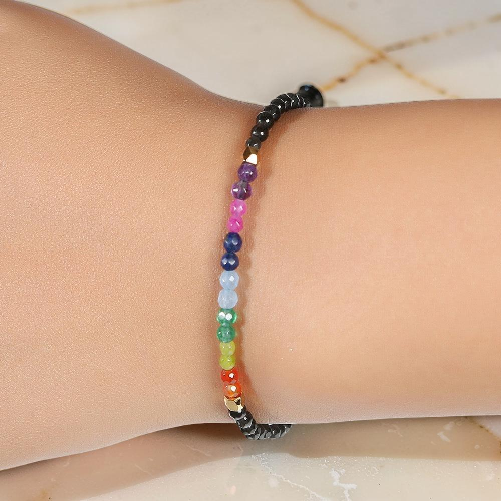 ATELIER-TIBET – Bracelet 7 Chakras – Alignement, Pierres Naturelles