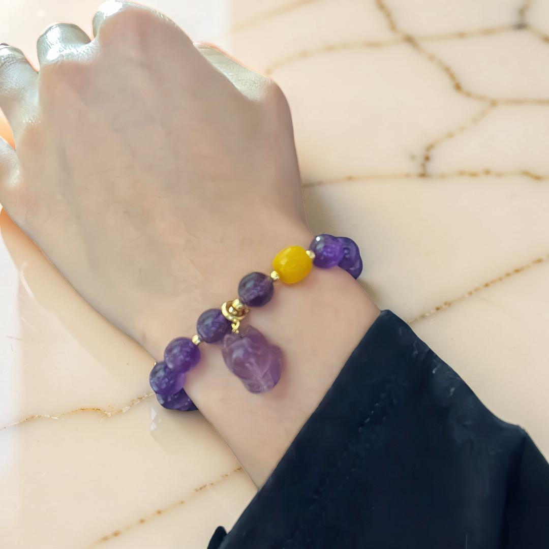 ATELIER-TIBET – Bracelet Améthyste – Renardeau