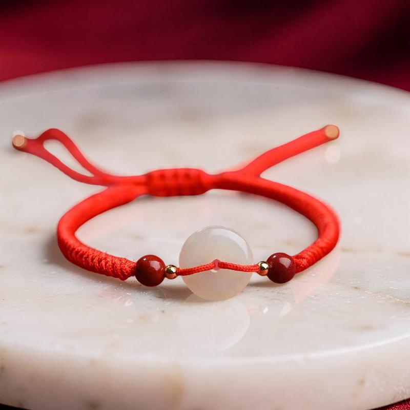 ATELIER-TIBET – Bracelet Cordon Jade et Cinabre – Sérénité
