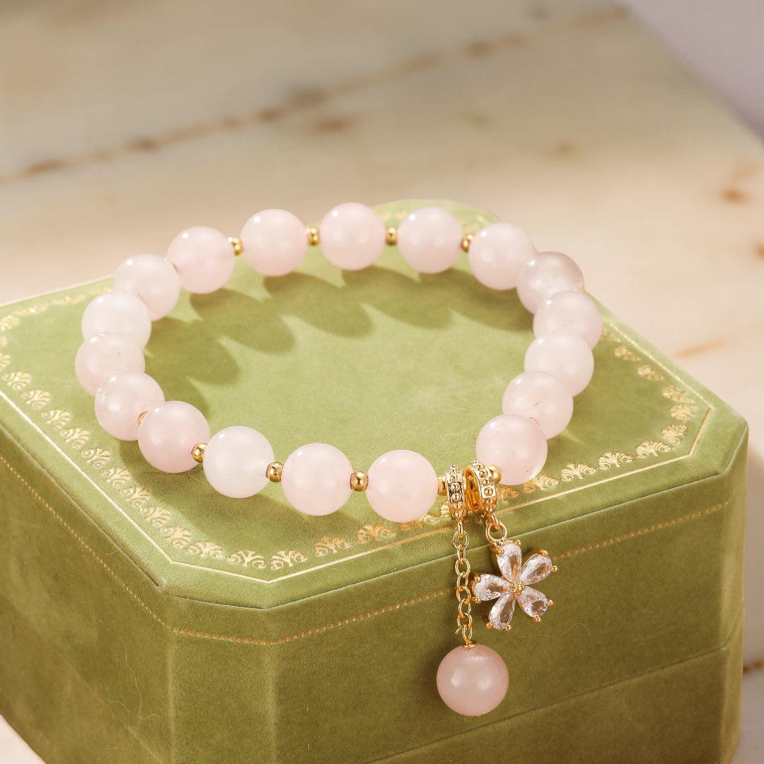 ATELIER-TIBET – Bracelet Quartz Rose – Fleur de Tendresse