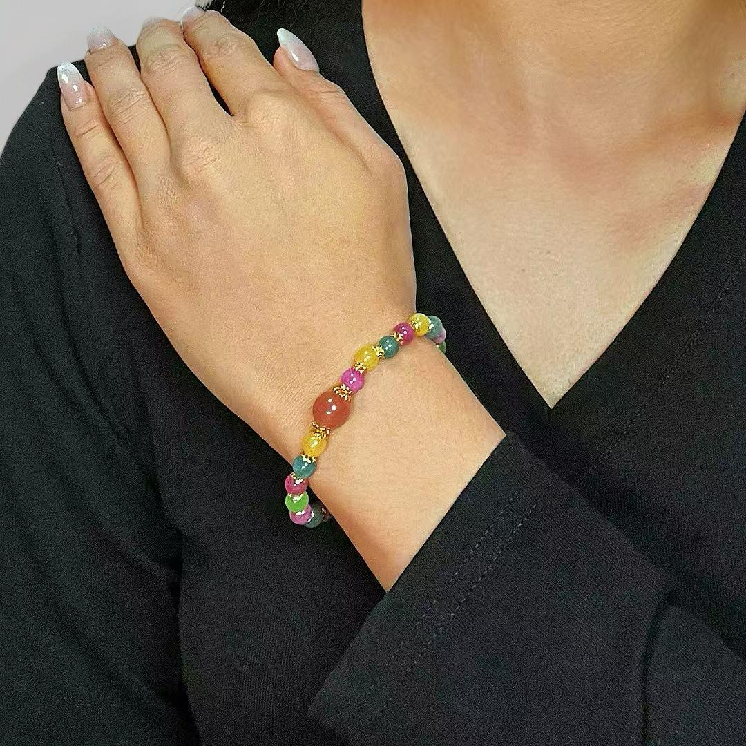 ATELIER-TIBET – Bracelet Tourmaline et Quartz Fraise – Harmonie Lumineuse