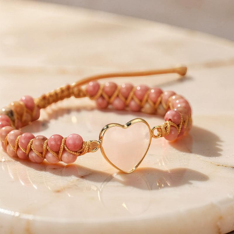 ATELIER-TIBET – Bracelet Quartz Rose – Cœur de Joie