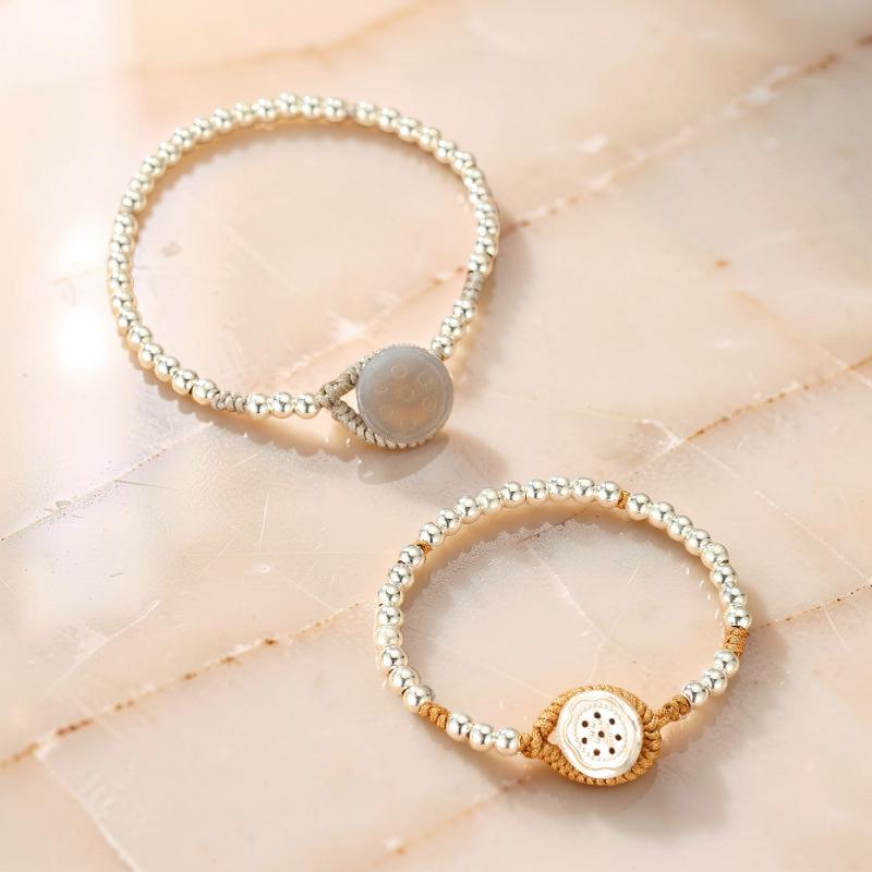 ATELIER-TIBET – Bracelet Enfant – Graine de Lotus, Argent