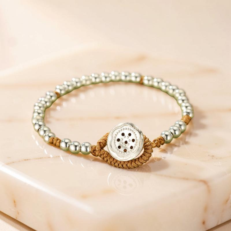 ATELIER-TIBET – Bracelet Enfant – Graine de Lotus, Argent