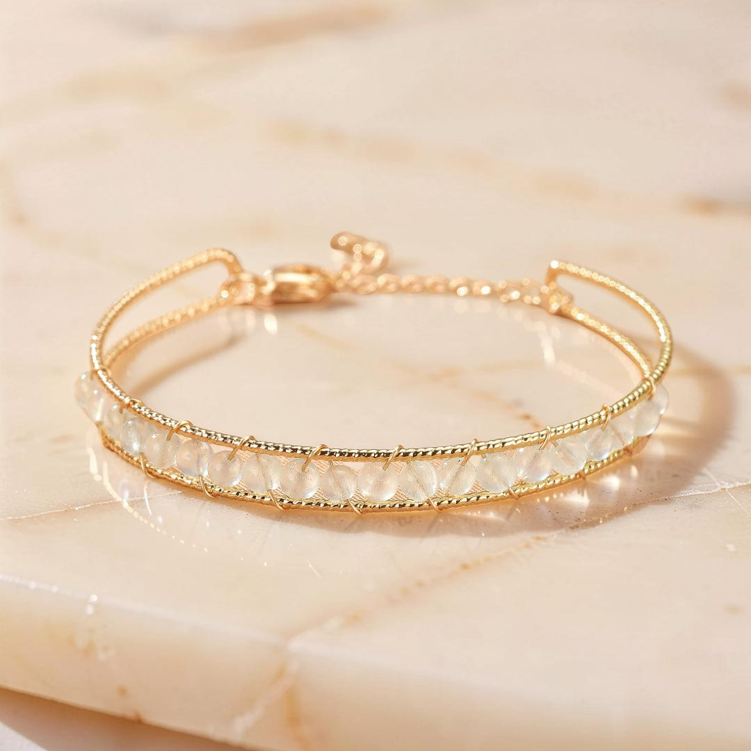 ATELIER-TIBET – Bracelet Quartz Rose, Améthyste ou Aigue-Marine – Beauté Énergétique