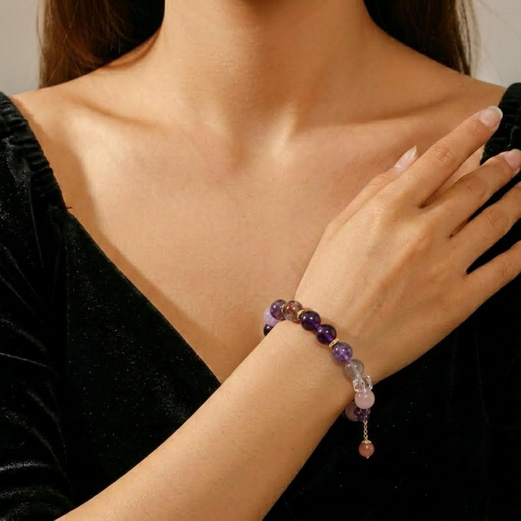 ATELIER-TIBET – Bracelet Améthyste – Magie Lilas
