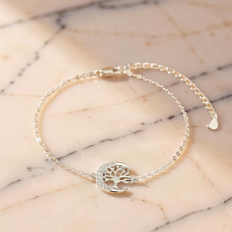 ATELIER-TIBET – Bracelet Arbre de Vie – Arbre Lunaire, Argent