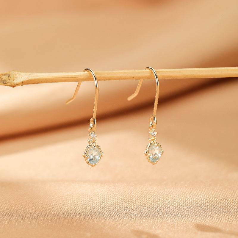 ATELIER-TIBET – Boucles d'Oreilles Topaze – Éclat d'Elysée, Argent Plaqué Or