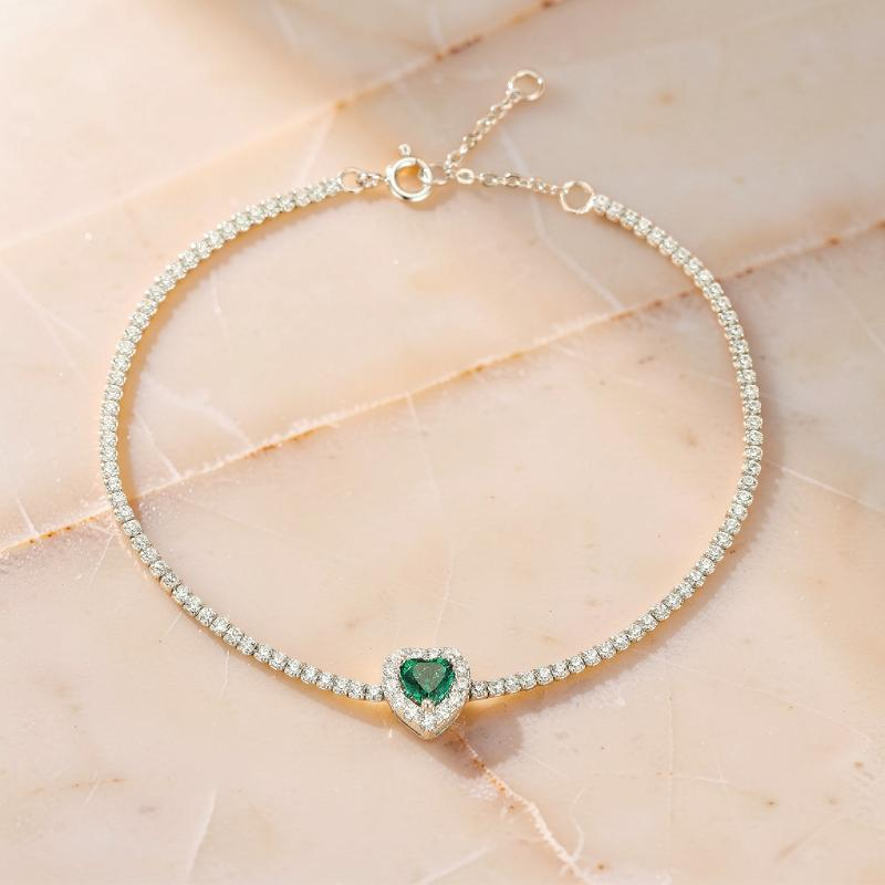 ATELIER-TIBET – Bracelet Émeraude – Essence de Nature, Argent 925
