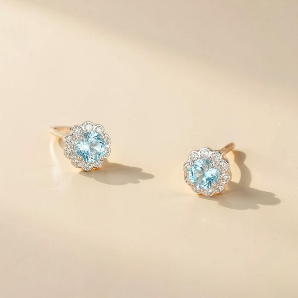 ATELIER-TIBET – Boucles d'Oreilles Topaze – Fleur d'Eden, Argent