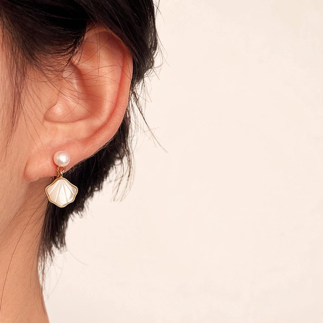 ATELIER-TIBET – Boucles d’Oreilles Perle – Éclat Marin