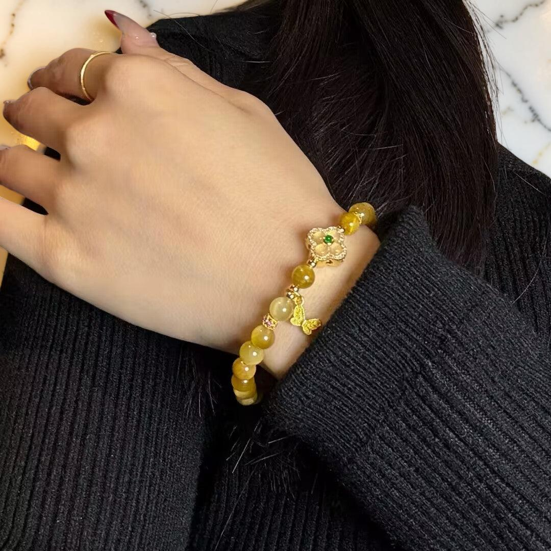 ATELIER-TIBET – Bracelet Œil de Tigre – Chance Papillon
