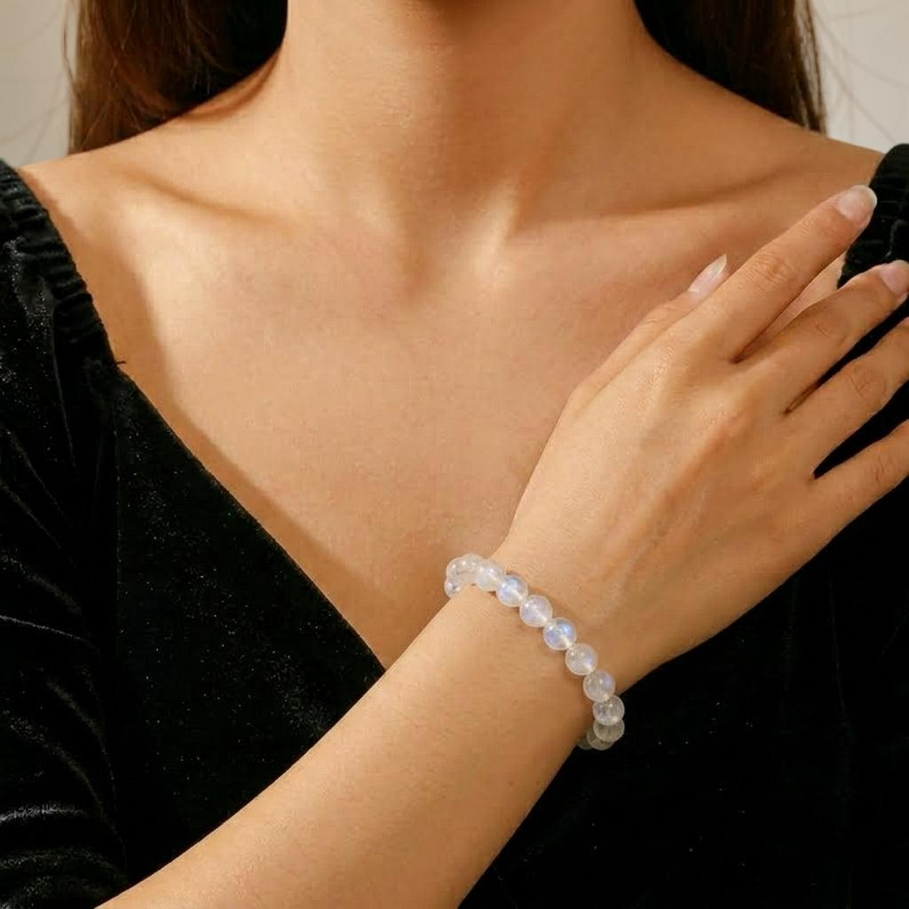 ATELIER-TIBET – Bracelet Pierre de Lune – Océan